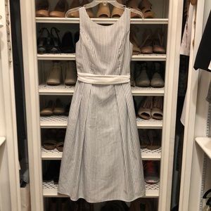 Navy and white stripped dress